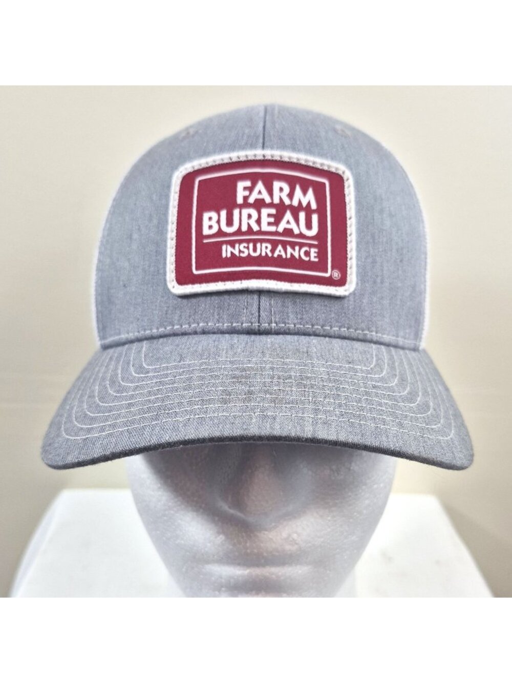 Farm Bureau Insurance Richardson 112 Trucker Hat Gray White Snapback Cap